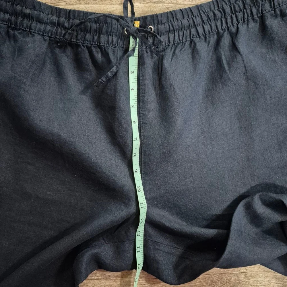 Women's H&M Navy Linen Trousers Plus Size XXL